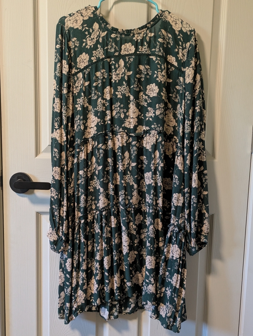Floral Tiered Long Sleeve Dress